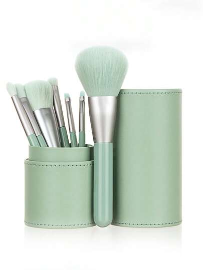 7pcs Compact & Portable Makeup Brush Set With Holder, Versatile Face & Eye Makeup Tools, Suitable As Women's Day Gift Or Beginner Makeup Gift,Brush Set,Makeup Brush Kit,Make Up Brush Set,Make Up Set Complete,Makeup Brush Set,Complete Makeup Kit,Brush Kit,Brushes Makeup Set,Makeup Gift Set