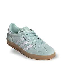 Giày thể thao Adidas GAZELLE INDOOR W dành cho nữ, giày thể thao thông thường, chất liệu da lộn, buộc dây, đệm êm ái, màu xám xanh lá cây JS1396 - Xám xanh - Xem 5