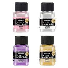 可食用闪光粉亮片珠光粉食品装饰撒粉，适用于饮料、葡萄酒、蛋糕、糖果、甜点、烘焙店、餐厅、素食 - 彩色 - 查看 36