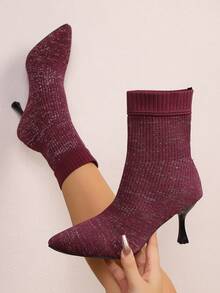 Jesień/zima 2025 Nowe luksusowe, szpiczaste, wysokiej klasy, bankietowe, elastyczne, wąskie, krótkie buty damskie na obcasie typu szpilka