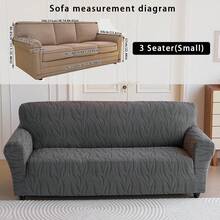 1 Stück Plüsch Jacquard einfarbige Sofabezug für alle Jahreszeiten, Stil rutschfest, schmutzabweisend, haustierfreundlich, Komplettbezug für 1/2/3-Sitzer Sofa