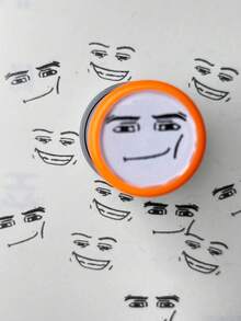 趣味符号印章 - 超级可爱有趣的黑色墨水印章 - 创意浮雕风格符号印章 - 适用于日记、日常办公、标签和标记 - 彩色 - 查看 8