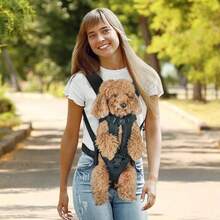 Mochilas Porta Perros Delanteras Ajustables, Mochila de Transporte para Perro, Mochila Impermeable Transpirable para Perro Mediano Pequeo, Bolsa de Viaje para Senderismo y Ciclismo Large - Extra grande - Ver 8