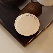 1pc Retro Brown English Round Expandable Foldable Slouchy Phone Holder, Compatible With Apple, And Other Smartphone Cases, Minimalist Aesthetic, Adhesive Style - Multicolor - View 12