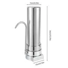 SanBouSi Countertop Filtration System Stainless Steel Countertop Filter Modern Faucet Water Filter Alkaline Water Filter For Home Kitchen Bathroom - Silver - View 10
