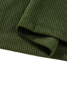 Áo nỉ dài tay nam kiểu retro chất liệu nhung kẻ. - xanh quân đội - Xem 8