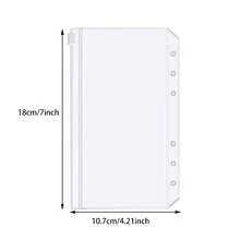 Túi đựng vé A6 trong suốt, 15 tờ giấy rời, sổ tay PVC có khóa kéo, túi đựng vé (Không bao gồm bìa) - Nhiều màu - Xem 10