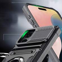 Multi-Functional With Card Slot, Compatible With Wireless Charging Ring Stand Phone Case Suitable For Compatible With Iphone17,17AIR,16, 15, 14, 13, 12, 11, PRO MAX,PLUS,X,,As Well As , Galaxy 23/24/25 Ultra/+,A56/A55/A36/A35/A26/A16/A15/A14 - 彩色 - 查看 4