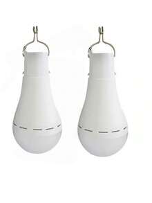 1pc/2pcs Solar Powered Emergency Light Bulb, White Light Remote Control 12W USB Rechargeable High Brightness Lighting Long Lasting, Suitable For Home, Outdoor Camping, Night Market, Night Light, Night Fishing, RV Travel - Remote Control 12W-with Solar Panel - View 10