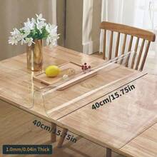 1pc Luxury Transparent Table Cover - 1.0mm Thick 100% PVC, Scratch-Resistant And Heat-Resistant Protective Cover, Suitable For Dining Table, Coffee Table, Computer Desk - Perfect For Home, Office And Hotel Use - Elegant Square Design - White - View 48