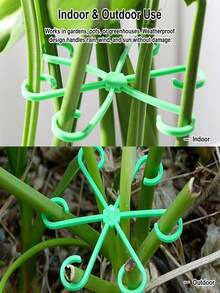 4pcs Plant Climbing Stem Support, 4 Sizes, Plant Support Fasteners, Sturdy Stem Clips, Suitable For Climbing Plants - Plastic Material, Or Indoor Climbing Plants, Plant Supports, Flower Plant Supports, Stem Hook Growth Accessories, Suitable For Plants And Flowers - Multicolor - View 5