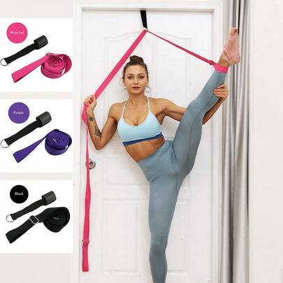 1 Set Flexible Yoga Stretch Strap With D-Ring, Leg Stretching Band For Dance, Gymnastics, Resistance Fitness Training