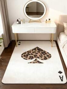 1pc Autumn Carpet, White Rug, Playing Card Theme, Party Photo Prop, Decorative Carpet, Bedroom Decor, Small Rug, Carpet, Home Decor, Living Room Carpet, Small Living Room Rug, Bedroom Carpet, Living Room Home Decor, Outdoor Rug, Washable Carpet