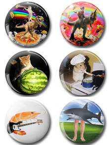 有趣的图案徽章胸针，女士翻领别针，胸针，包包吊坠，时尚配饰，送给朋友、家人、老师和同学的有趣礼物 - 彩色 - 查看 11