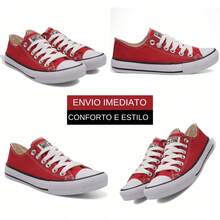 Women's Retro Sneakers – Comfort, Style And Grip With Rubber Sole - 紅色的 - 查看 6