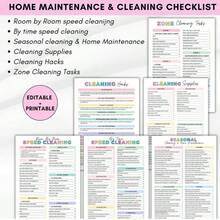 [ADHD Cleaning Planner]Household Daily Cleaning Schedule Planner, 1 Count Cleaning Checklist Schedule Notebook, Cleaning Planner Notebook, Office Stationery & Supplies - A5 - Xem 6