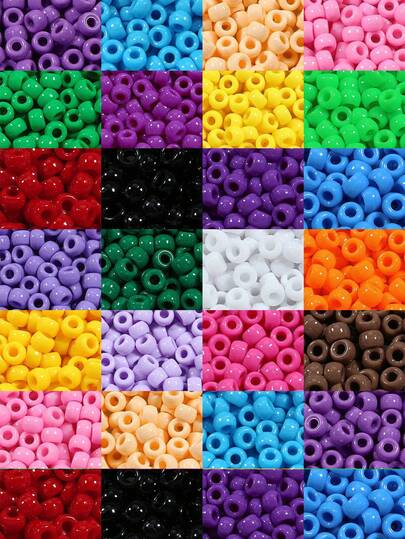 Acrylic Pony Beads For Jewelry Making Plastic Bucket Beads DIY Braids Bracelet Necklace Pendant