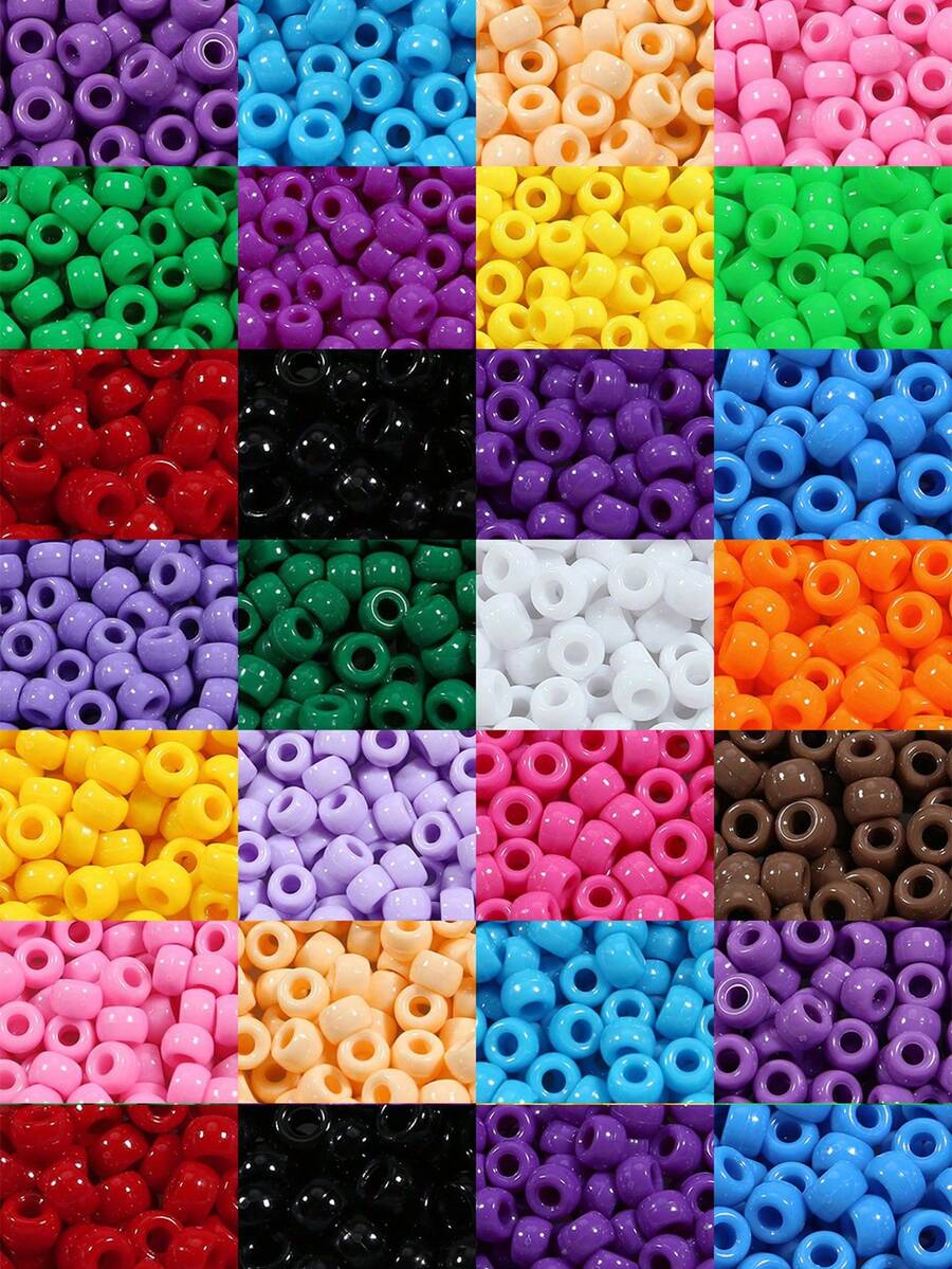 亚克力小珠子，用于制作珠宝首饰，塑料桶珠，DIY编织手链项链吊坠 - 亞克力小馬珠 - 查看 1