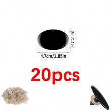 20 件塑料安全眼睛和鼻子，6 种尺寸椭圆形带垫圈，适用于 Amigurumi 钩针泰迪熊娃娃毛绒动物工艺品