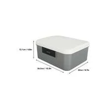 Caja de Privacidad, Bal de Almacenamiento con Cerradura de Capacidad de 9 L, Caja de  Resistente Al Fuego para Documentos para Archivos, Diseo Dividido GRAY - Gris - Ver 7