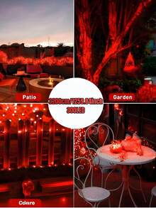 1 pieza Guirnalda de Luces Solares para Exteriores - 300/200/150/100/50 LED, Luces de Hadas Solares de Alambre de Cobre, IP65 Impermeable, 8 Modos de Iluminación, Adecuado para Jardín, Terraza, Boda, Acampada, Fiesta, Patio, Decoración de Árbol de Navidad, Navidad, Halloween, Luces de Decoración para el Día de San Valentín (Blanco Cálido/Blanco/Color/Azul/Rosa/Rojo)