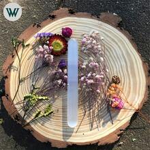 Diverse Selenite Crystal Wand With 7 Heart Symbols - Reiki Charged, Single Tip, Synthetic Crystal Stick For Healing, Meditation & Spiritual Gifts (7 Chakra Bracelet), Wand For Healing,Natural Crystal Rods For Cleansing And Protection - Spiritual Tools For Balancing Chakras And Clearing Energy Fields. - Multicolor - View 2