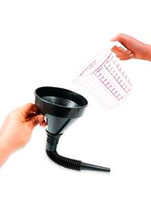Flexible Plastic Accordion Funnel Kit For Fuel Oil + 1 Liter Measuring Jug With Handle - Funnel + Jar - View 2