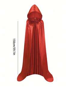 Soft Velvet Cape With Hat, Unisex Clothing Cloak, Black, Red, Purple, Green - Suitable For Parties, Theme Events, And Role-Playing, Easy To Wear And Store, Holiday Costume, Suitable For Halloween, Christmas, And Carnival, Perfect Gift For Role-Playing Enthusiasts 