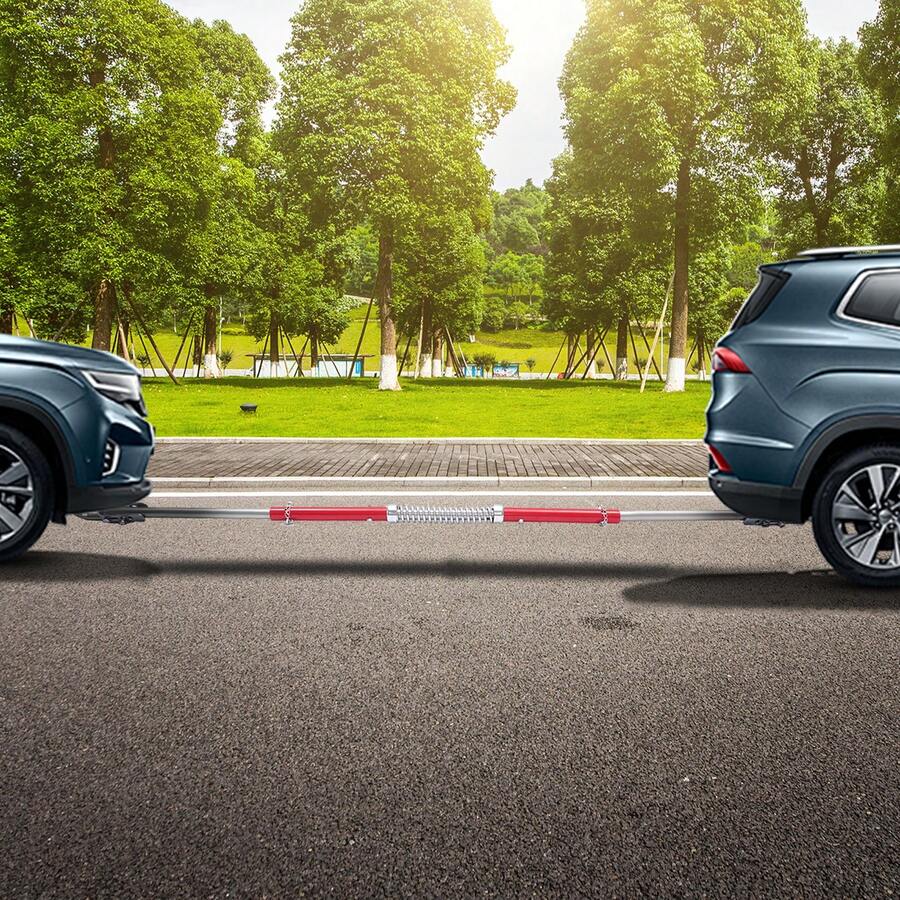 Steel Towing Pole Towing Pole Tow Bar 3T - Red Silver - View 1