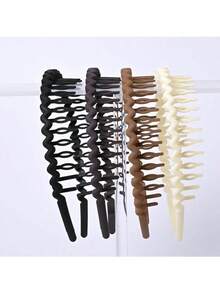 1 pieza Nuevo estilo de diadema anti-dientes para mujeres, diadema curvada para lavarse la cara, pasador de pelo, accesorios de tocado, tiaras casuales, accesorios para el cabello