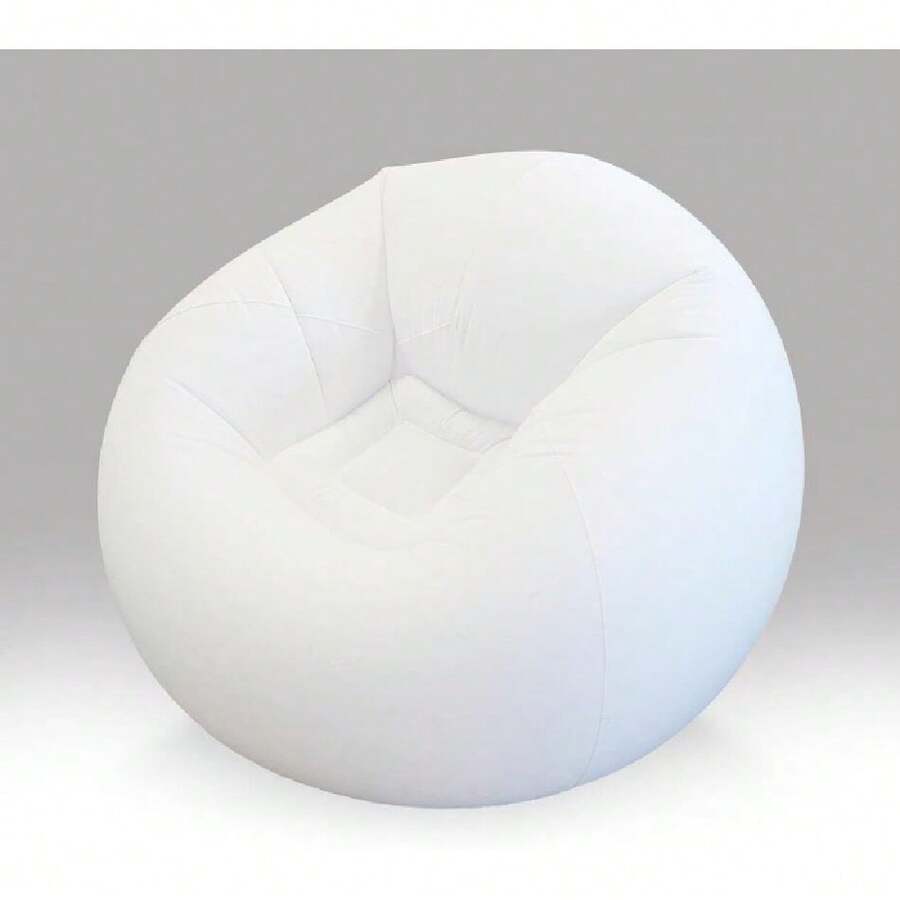 45x45x28 Inflatable Beanless Bean Bag Chair Lounge Sofa - White,23856401 - 白色 - 查看 1