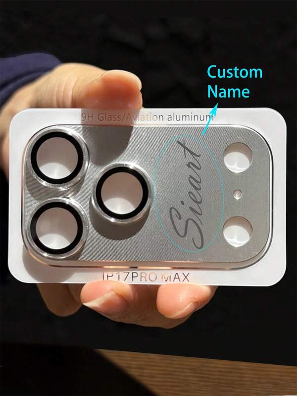 [Customized] Personalized Customized Letters Engraving Name Mobile Phone Lens Protective Pad Case Compatible With IPhone 17 Pro 17 Pro Max Prevent Scratches Shockproof Protective Cover