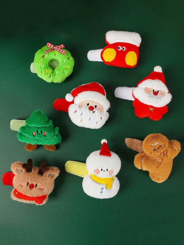 1pc Christmas Decorations, Santa Claus Christmas Tree Plush Hairpins, Ornaments, Small Gifts For Girls. Bangs Clips, Hair Accessories, Hair Decoration Clips, Side Clips, Various Side Clips With Santa Claus Elements. Santa Claus, Christmas Tree, Christmas Reindeer, Christmas Snowman, Gingerbread Man,Gifts,Travel,Gifts For Women,Hair Stuff,Stocking Stuffers