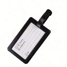 Nueva etiqueta de equipaje de PVC suave y de goma para escribir el nombre, identificación logística y tarjeta de embarque, soporte para tarjetas de identificación, colgante de regalo de Navidad para viajes, vacaciones con tarjetas de identificación portátiles