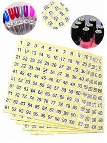 1-500pcs Sticker Labels, For Nail Polish, Gel Nail Polish Marking, Manicure Tools, Office Organization, Waterproof Labels