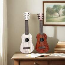 Toy Guitar, Playable Guitar Model, Realistic Guitar, Musical Instrument, Red, White, Holiday Gift, Christmas, Halloween