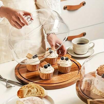 3pcs Wooden Tray Set With Juice Groove - Cheese & Pizza Platter, Dessert Plate, Round & Oval Trays, Suitable For Coffee, Tea, Appetizers - Holiday Kitchen & Dining Decor, Ideal Gift For Christmas, Thanksgiving, Housewarming Parties, Fruit Tray