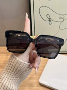 1副男士玳瑁纹链条方形时尚眼镜 - 彩色 - 查看 11