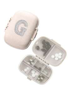 1pc Portable Dual Layer 8 Slot Pill Box, Mini Compact Pill Organizer - Pill Case Tablet Storage Container, Weekly Pill Box, Medication Dispenser - Multicolor - View 33