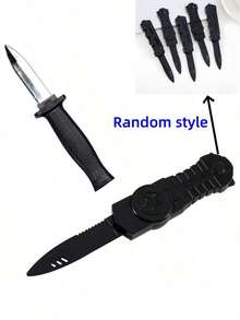 1 peça de faca de plástico retrátil assistida por mola novidade susto brincadeira falsa adereço