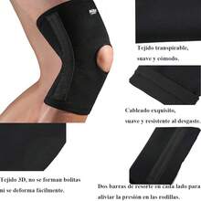 Rodilleras Deportivas de Compresión, Rodillera Ortopedica con Estabilizadores Laterales, Rodilleras de Soporte para Gym, Basquetbol, Voleibol, Correr, Artritis, Desgarro de Menisco, - Extra grande - Ver 6