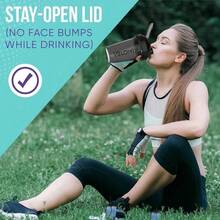 2 Pack 20oz Shaker Bottles With Stainless Steel Balls Leakproof Odor Resistant For Protein Smoothies Gym Travel Halloween Fitness Gift - Onyx Set - 查看 6