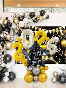 35 件 2026 新年套装，包含 18 英寸五角星新年帽、2026 数字，适用于圣诞节、新年和主题派对装饰、2026 新年派对、除夕装饰、生日、毕业典礼、拍照道具、节日装饰 - 彩色 - 查看 5
