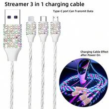 1pc Shiny Rhinestone Car Charger, Fast Charging USB Type-C Car Phone Charger, Diamond Adapter, Compatible With Phones, Dashcams, GPS And Other Devices, Ideal Gift For Men And Women On Holidays/Birthdays - Multicolor - View 39