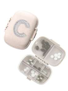 1pc Portable Dual Layer 8 Slot Pill Box, Mini Compact Pill Organizer - Pill Case Tablet Storage Container, Weekly Pill Box, Medication Dispenser - Multicolor - View 16