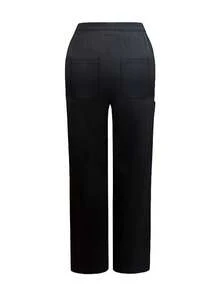 cimmuovere Plus Size Women's Nursing Knit Pocket Scrubs Pants, Workwear For Nurse, Dentist, Healthcare, Pet Hospital, Laboratory