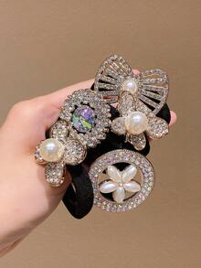 5/10pcs Girls Colorful Elastic Hair Ties - Mixed color - View 4
