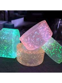 Shiny Nano Tape Bubbles DIY Set, Includes Dual Pink & Blue Glitter Tapes, Glitter Pump, Sequins, Stickers, Straws, Random Selection - Creative Multi-Piece Gift Set, Suitable For Birthday, Carnival, Christmas, Halloween Parties