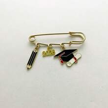 1pc Graduation Gift Doctoral Cap Pen Element Brooch
