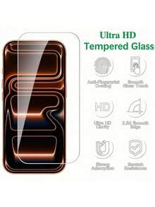 1Pc Tempered Glass Screen Protector For IPhone 17 16 Pro Max 15 14 Plus 16e Air 13 12 Mini 11 Pro XR XS Max Glass